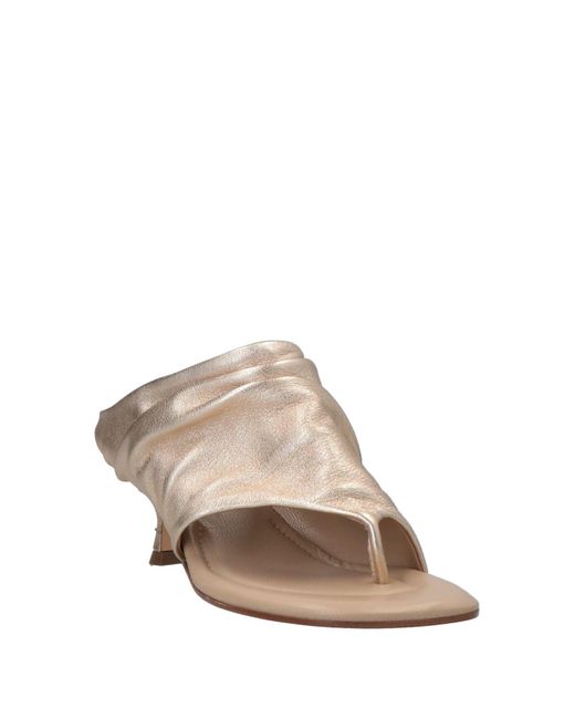 Elena Iachi Metallic Thong Sandal