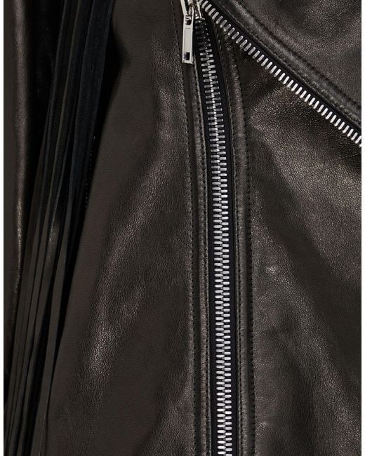 Rick Owens Black Jacket Lambskin