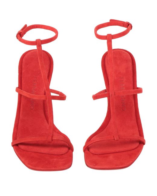 Ferragamo top red sandals