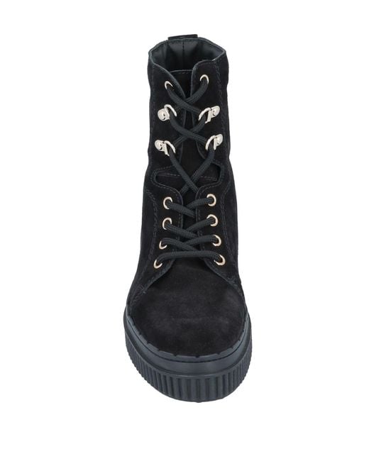 Tod's Black Lace-Up Combat Boots