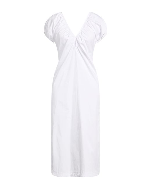Anonyme Designers White Midi Dresses