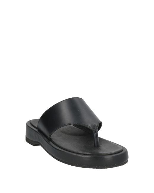 Attachment Black Thong Sandal Leather