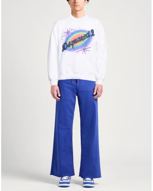DSquared² White Sweatshirt Cotton for men
