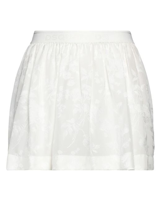 DSquared² White Mini Skirt