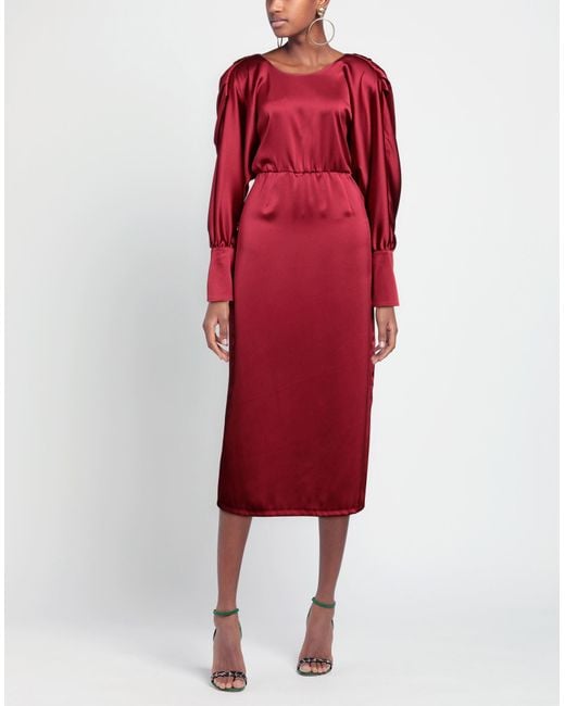 ACTUALEE Red Midi-Kleid