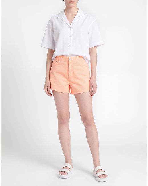 Jucca Orange Denim Shorts