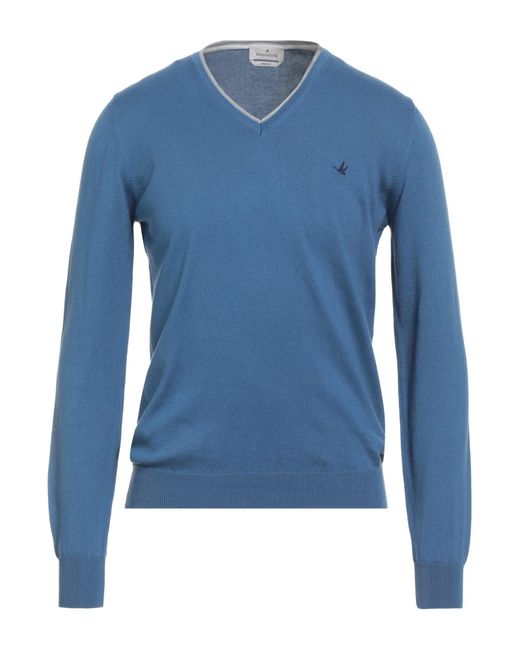 Brooksfield Blue Midnight Sweater Cotton for men