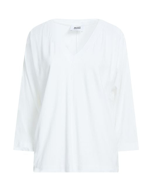 Alpha Studio White T-Shirts
