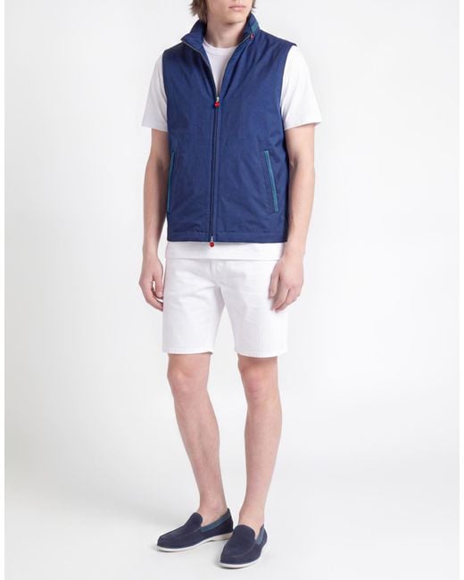 Kiton Blue Vest Polyester for men