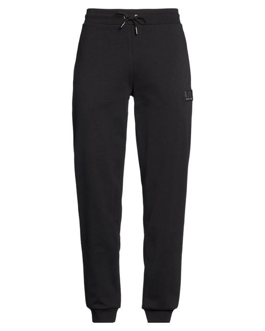 EA7 Black Pants Polyester, Cotton, Elastane for men