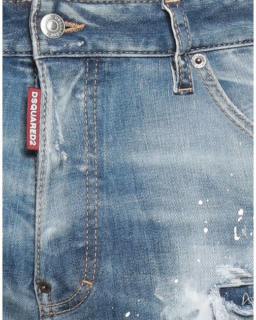 DSquared² Blue Slim-Fit Tie-Dyed Distressed Jeans for men