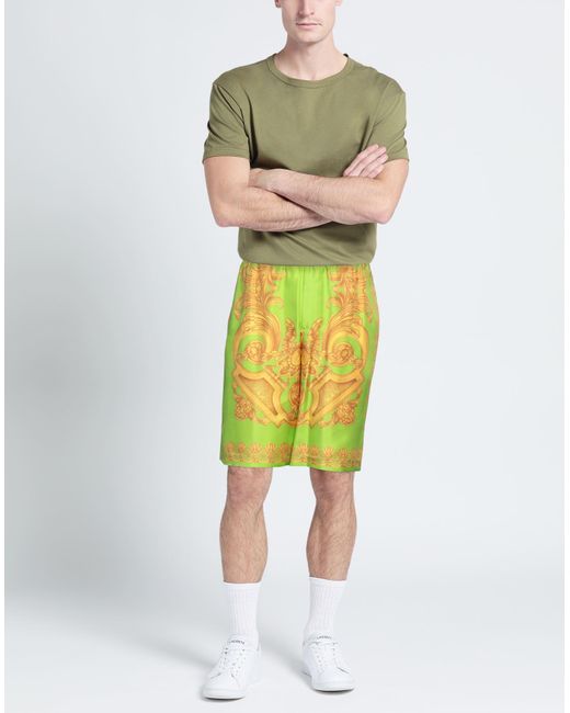 Versace Green Shorts & Bermuda Shorts for men