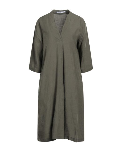 European Culture Gray Midi Dress