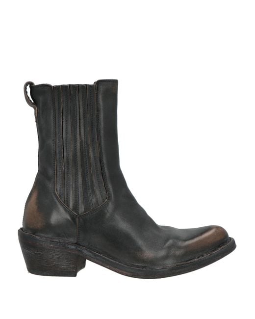 Moma Black Ankle Boots Leather