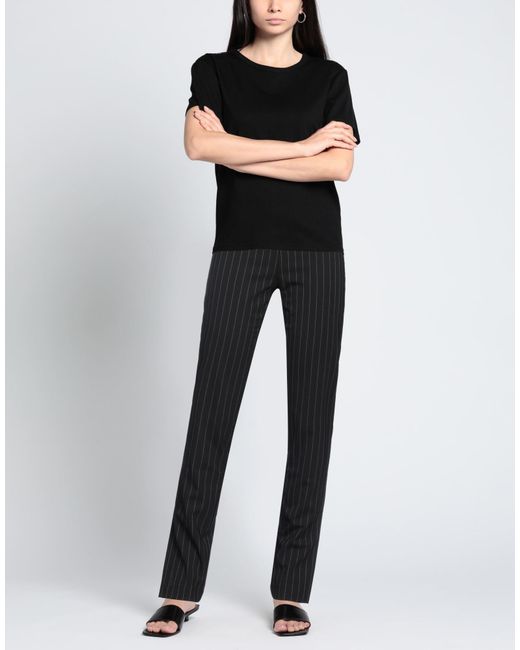 Pierantonio Gaspari Black Pants Polyester, Wool, Elastane