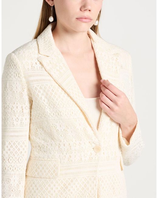 Liu Jo White Jacket Cotton, Polyamide, Elastane