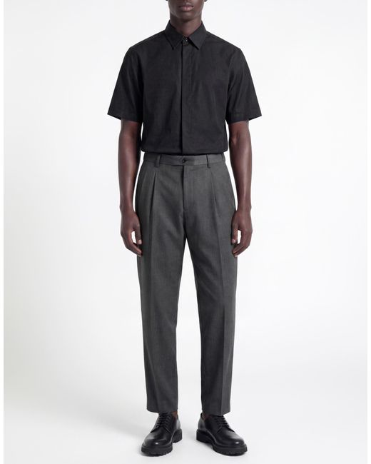 BRO-SHIP Gray Pants Polyester, Wool, Elastane for men