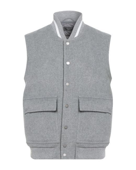 Peserico Gray Light Vest Virgin Wool, Cashmere, Polyamide for men