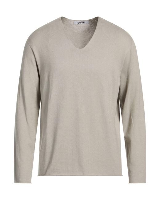 Grifoni Gray Sweater Cotton, Cashmere for men