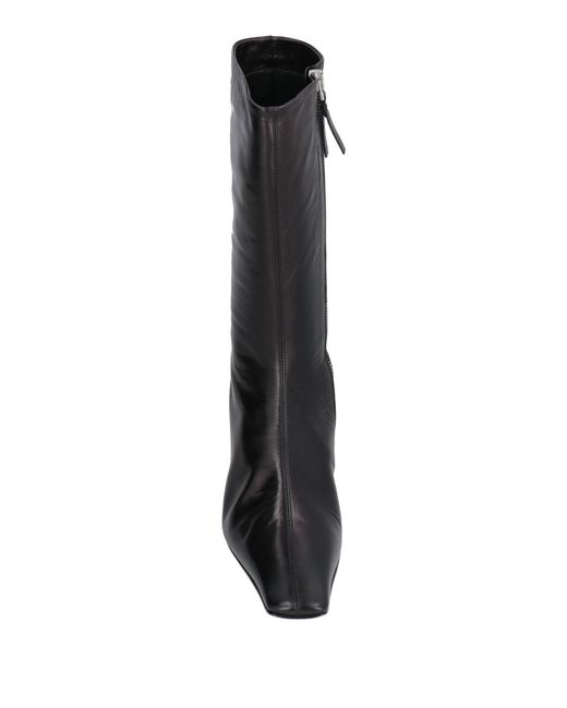 Jil Sander Black Boot Leather