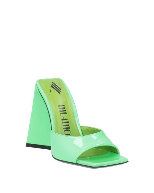 The Attico Green Sandals Leather