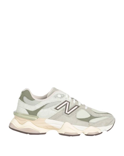 New Balance White 9060 Sage Sneakers Leather, Textile Fibers