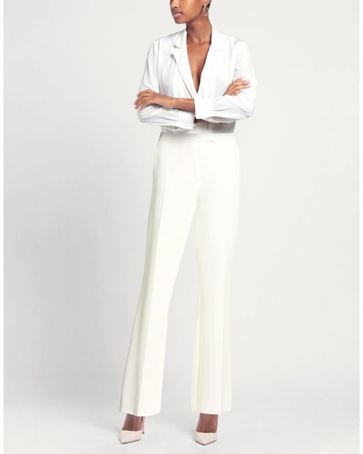 Camilla White Pants Polyester, Elastane