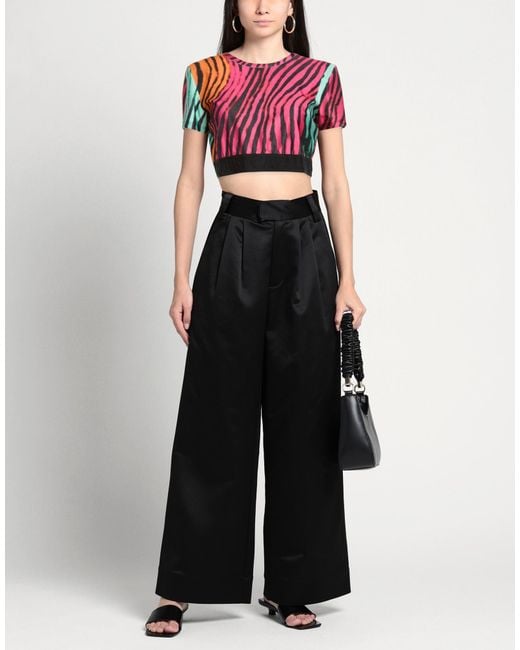 Just Cavalli Red T-Shirt Polyester, Elastane
