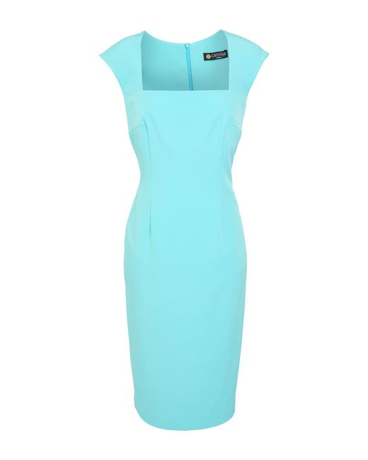 Camilla Blue Midi Dress Polyester, Elastane