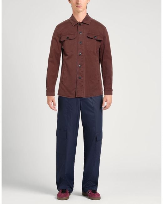 Drumohr Brown Chocolate Jacket Cotton, Elastane for men