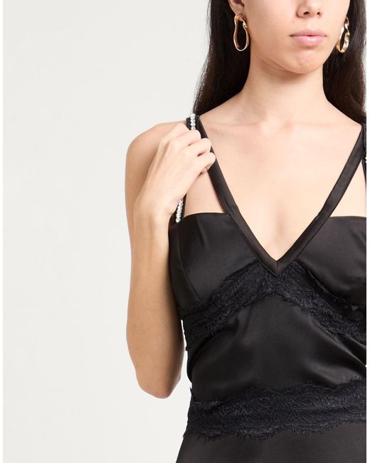 Gaelle Paris Black Midi Dress Polyester