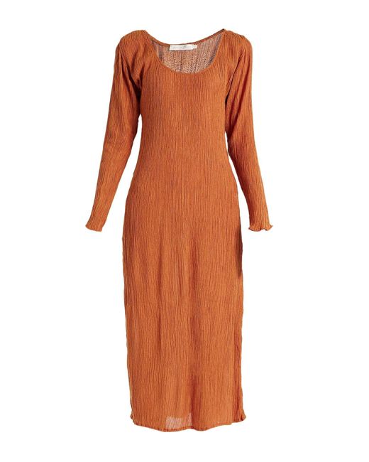 Savannah Morrow Orange Midi Dress