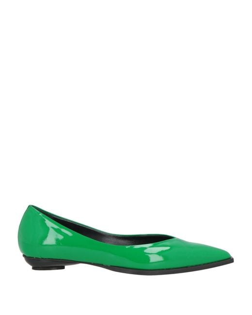 NCUB Ballet Flats Leather in Green Lyst — free download