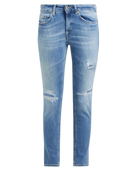 Dondup Women's Blue Jeans Cotton, Elastomultiester, Elastane