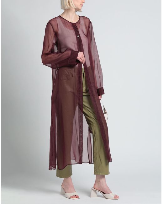 HER SHIRT HER DRESS Purple Overcoat & Trench Coat
