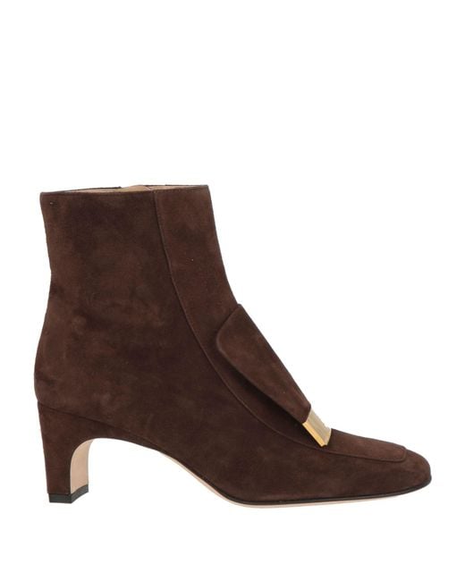 Sergio Rossi Brown Ankle Boots Leather