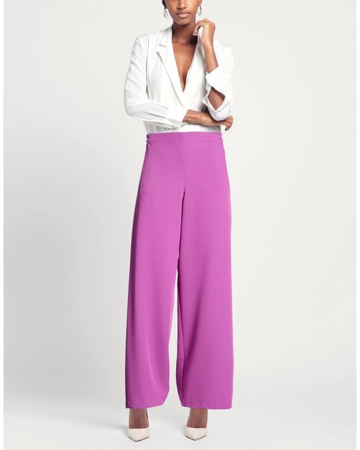Niu Purple Pants Polyester, Viscose, Elastane