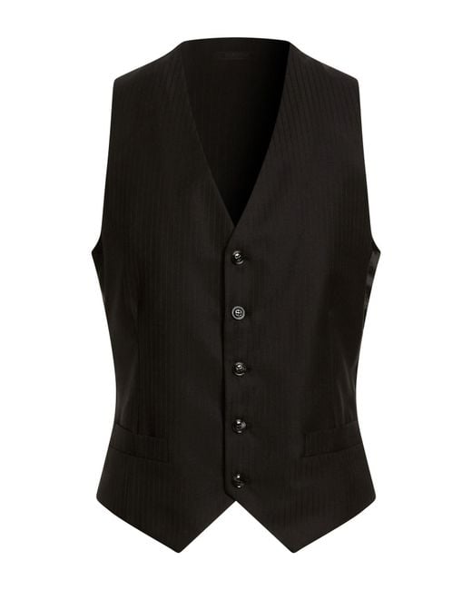 Giorgio Armani Black Tailored Vests for men