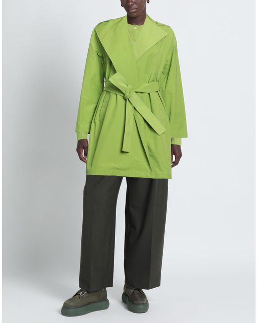 BRERAS Milano Green Overcoat & Trench Coat
