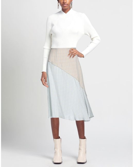 Acne White Midi Skirt