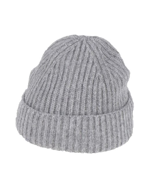 Samsøe & Samsøe Gray Hat Wool, Recycled Wool, Polyamide for men