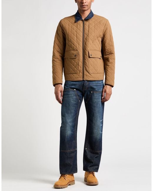 DSquared² Brown Camel Puffer Cotton for men