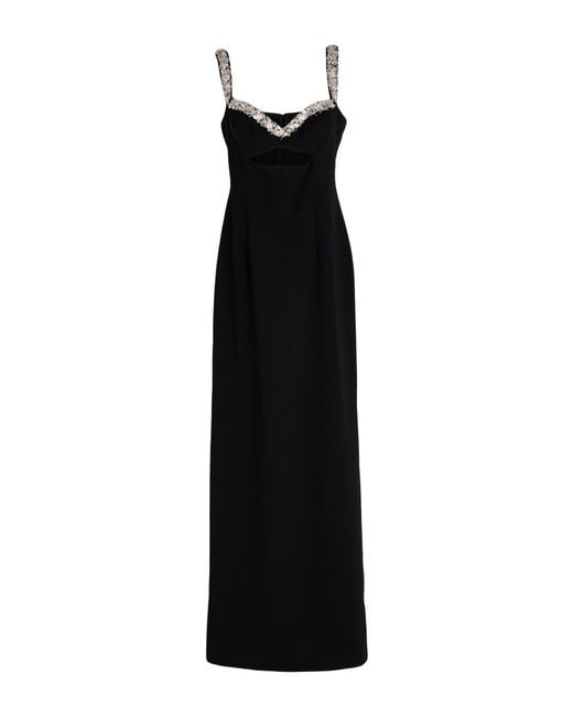 Amen Black Maxi Dress Polyester