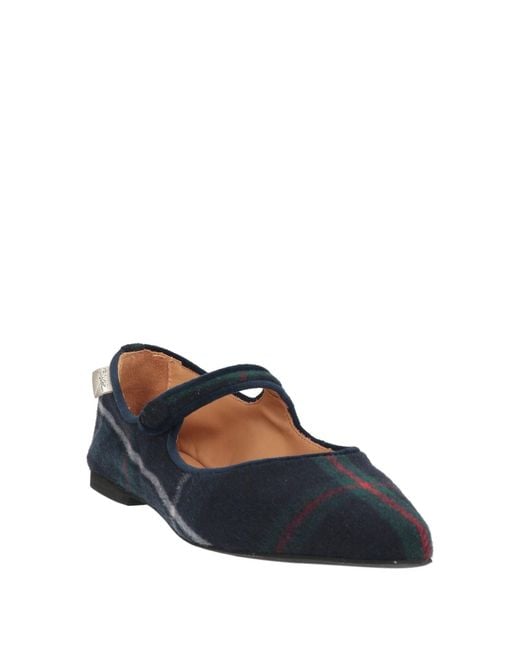 Passion Blanche Blue Midnight Ballet Flats Textile Fibers