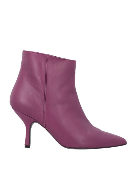 NCUB Purple Ankle Boots Soft Leather