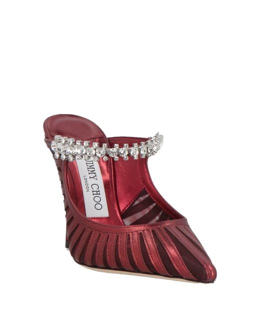 Jimmy Choo Red Brick Pumps Leather, Textile Fibers