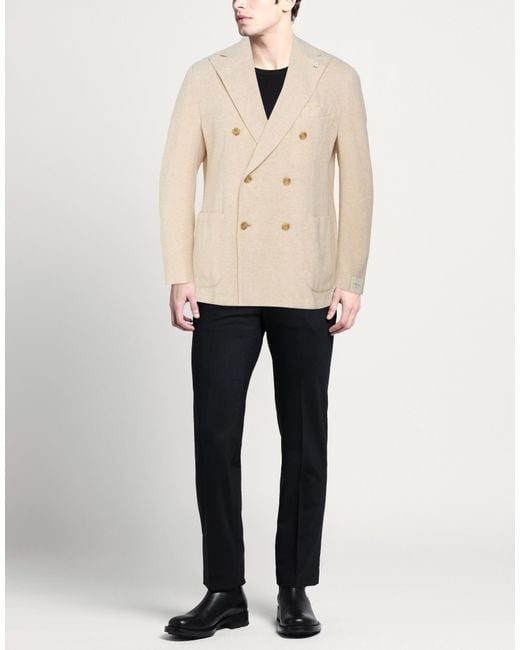 L.b.m. 1911 Natural Blazer Cashmere, Polyamide, Polyester, Wool for men