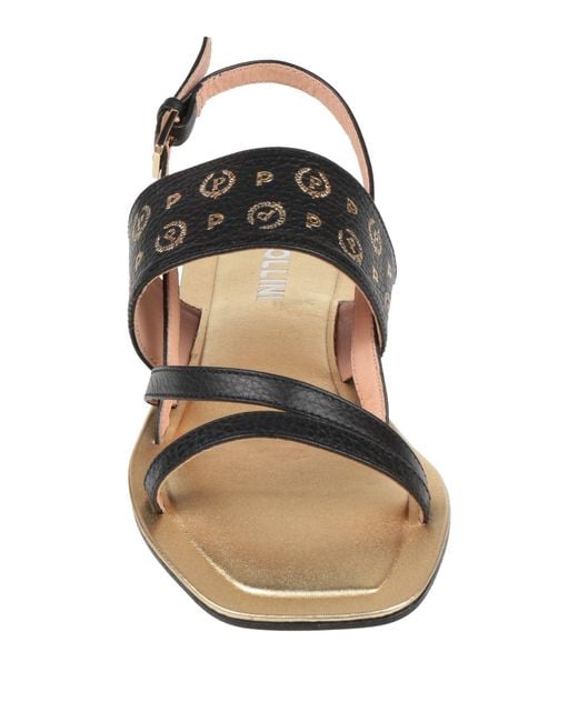 Pollini Black Sandals Calfskin
