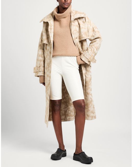 MM6 by Maison Martin Margiela White Ivory Shorts & Bermuda Shorts Polyester, Elastane, Polyurethane Coated