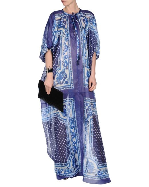 Dolce & gabbana Long Dress in Blue | Lyst